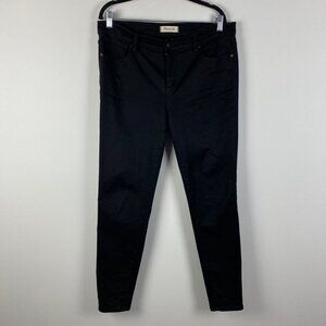 Madewell 8" High-Rise Skinny Jeans in Carbondale Wash Black Size 32 Tall 32T